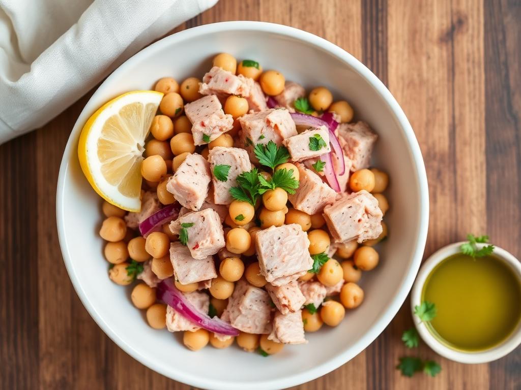 Photo of chickpea tuna salad