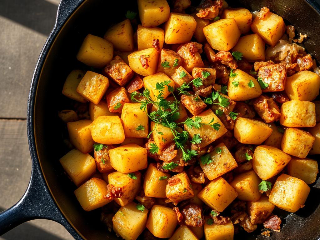 Photo of crispy potato hash