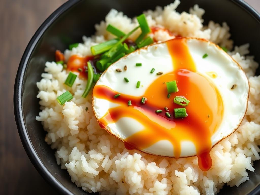 Photo of fried egg rice bowl