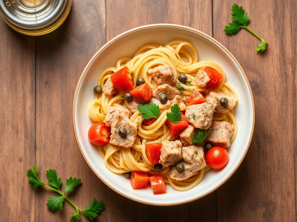 Photo of pantry tuna pasta