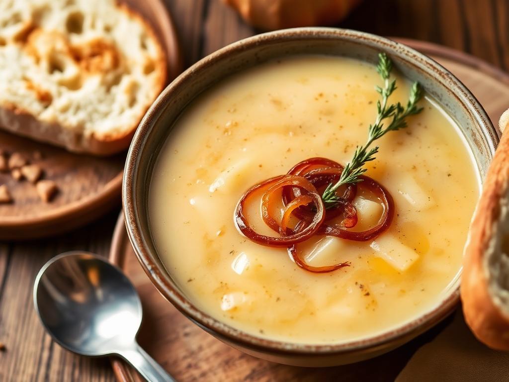 Photo of potato onion soup