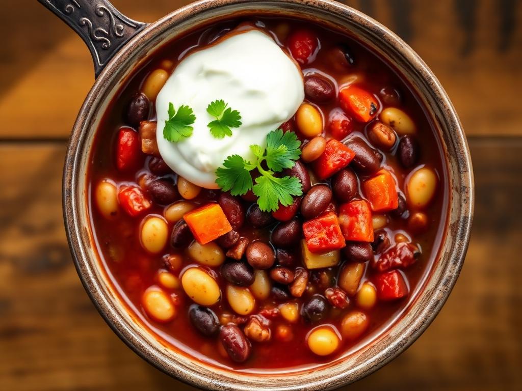 Photo of three bean chili