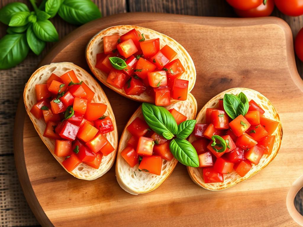 Photo of tomato bruschetta toast